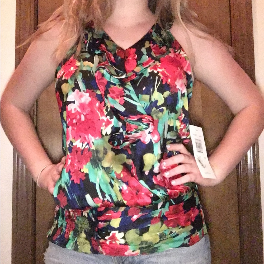 Sunny Leigh Floral Blouse! Size Petite Large